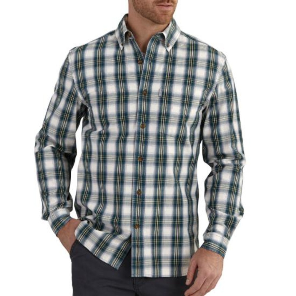 ❌Carhartt . Essential Plaid Long Sleeve Shirt . XL - Picture 1 of 8